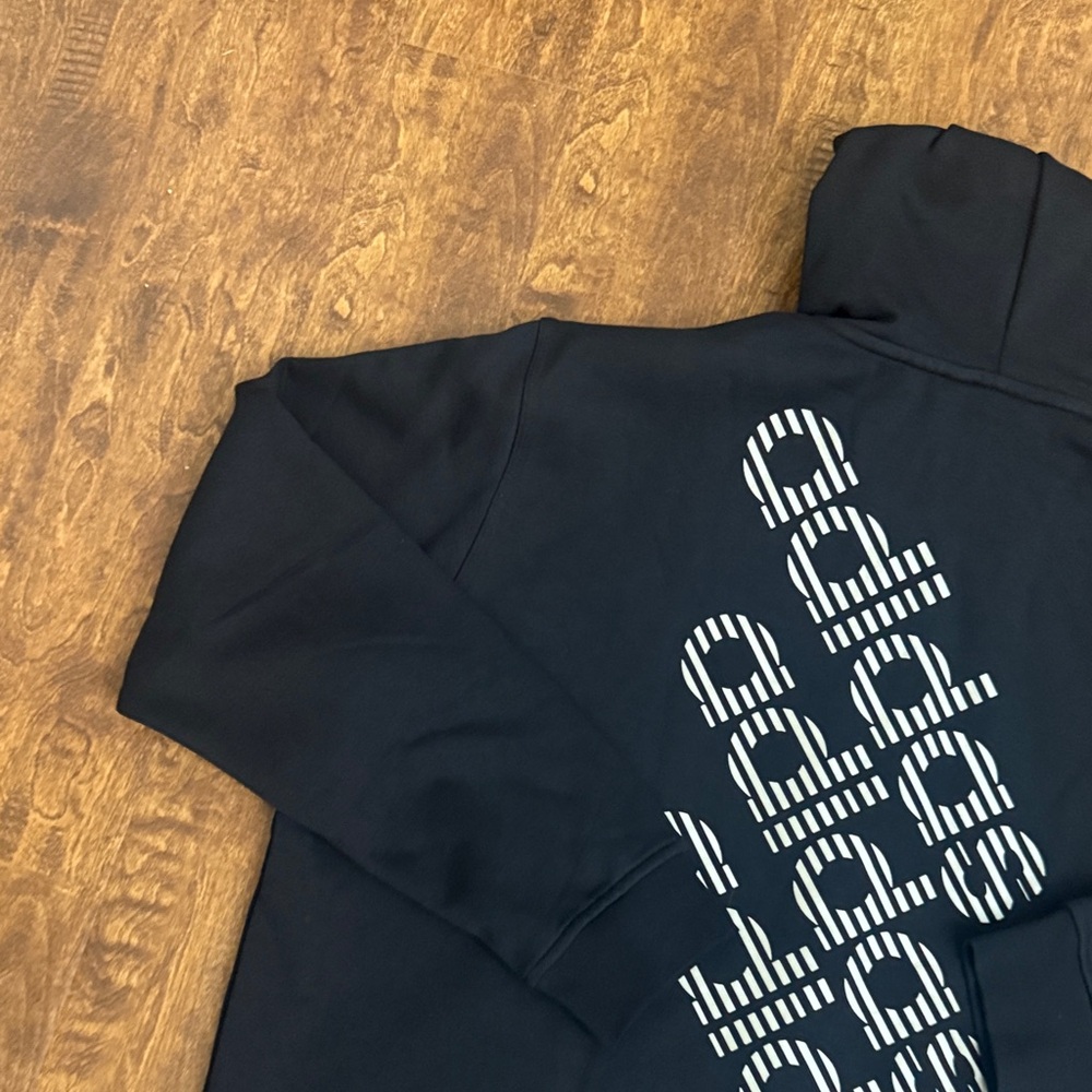 Adidas Black Graphic Logo Jacket With a Hood Size L - Picture 14 of 16